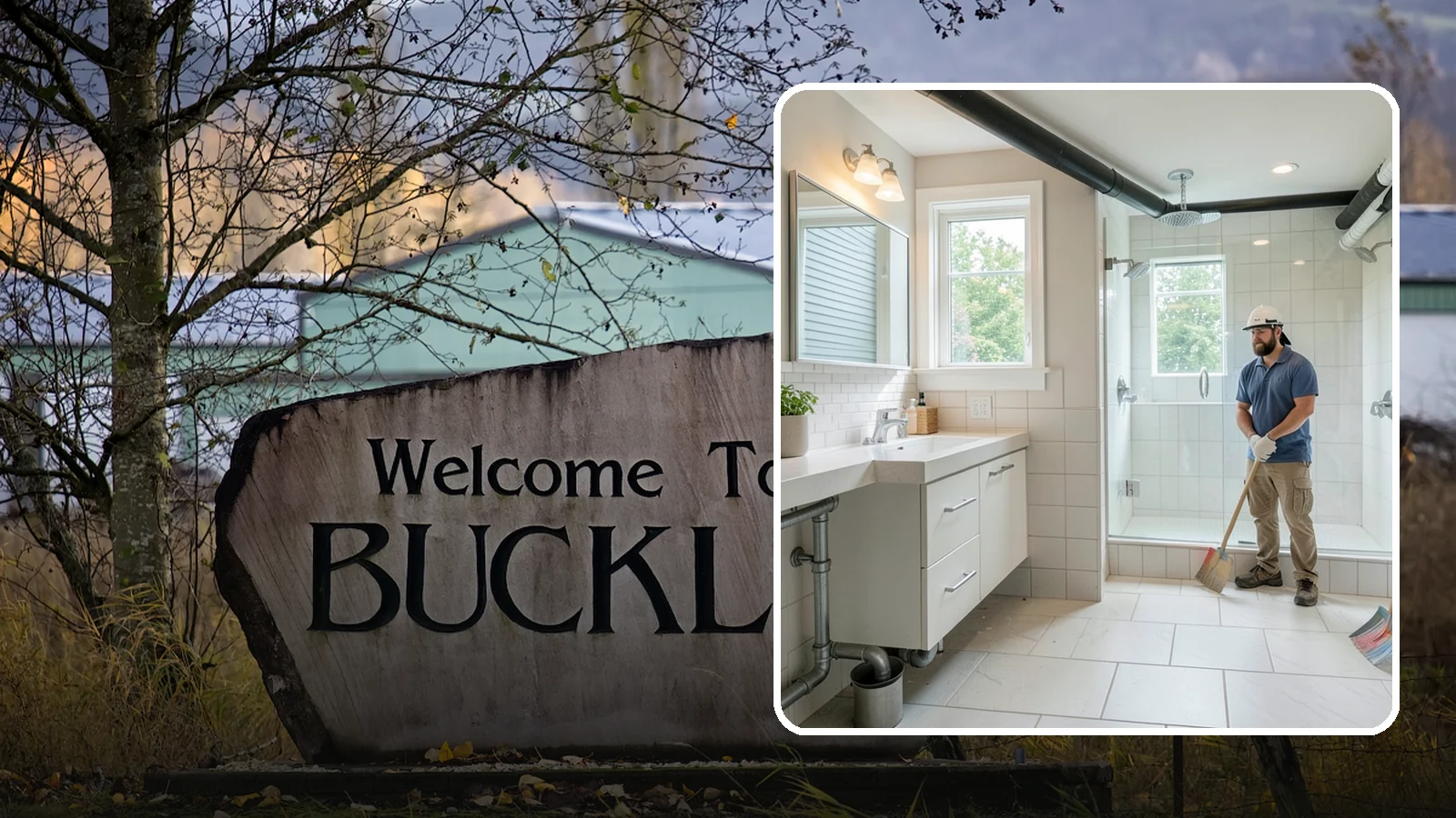 Basement Bathroom in Buckley, Pierce County, WA - A basement bathroom adds a full or half bath below grade, including any needed drainage solutions.