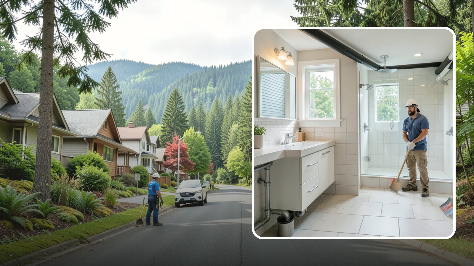 Basement Bathroom in Darrington, Snohomish County, WA - A basement bathroom adds a full or half bath below grade, including any needed drainage solutions.