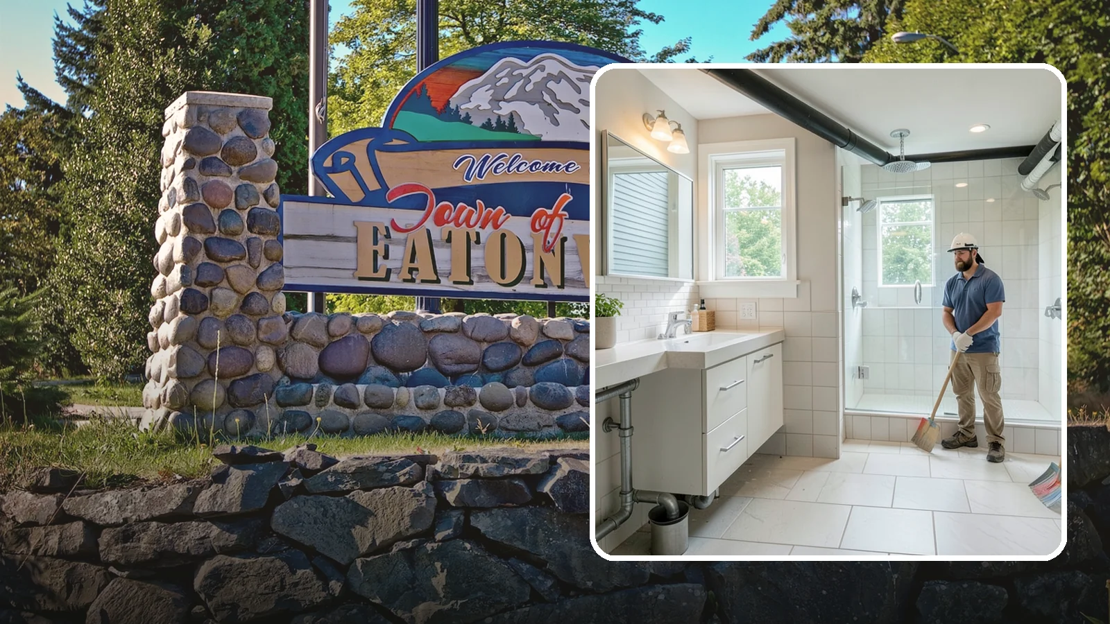 Basement Bathroom in Eatonville, Pierce County, WA - A basement bathroom adds a full or half bath below grade, including any needed drainage solutions.