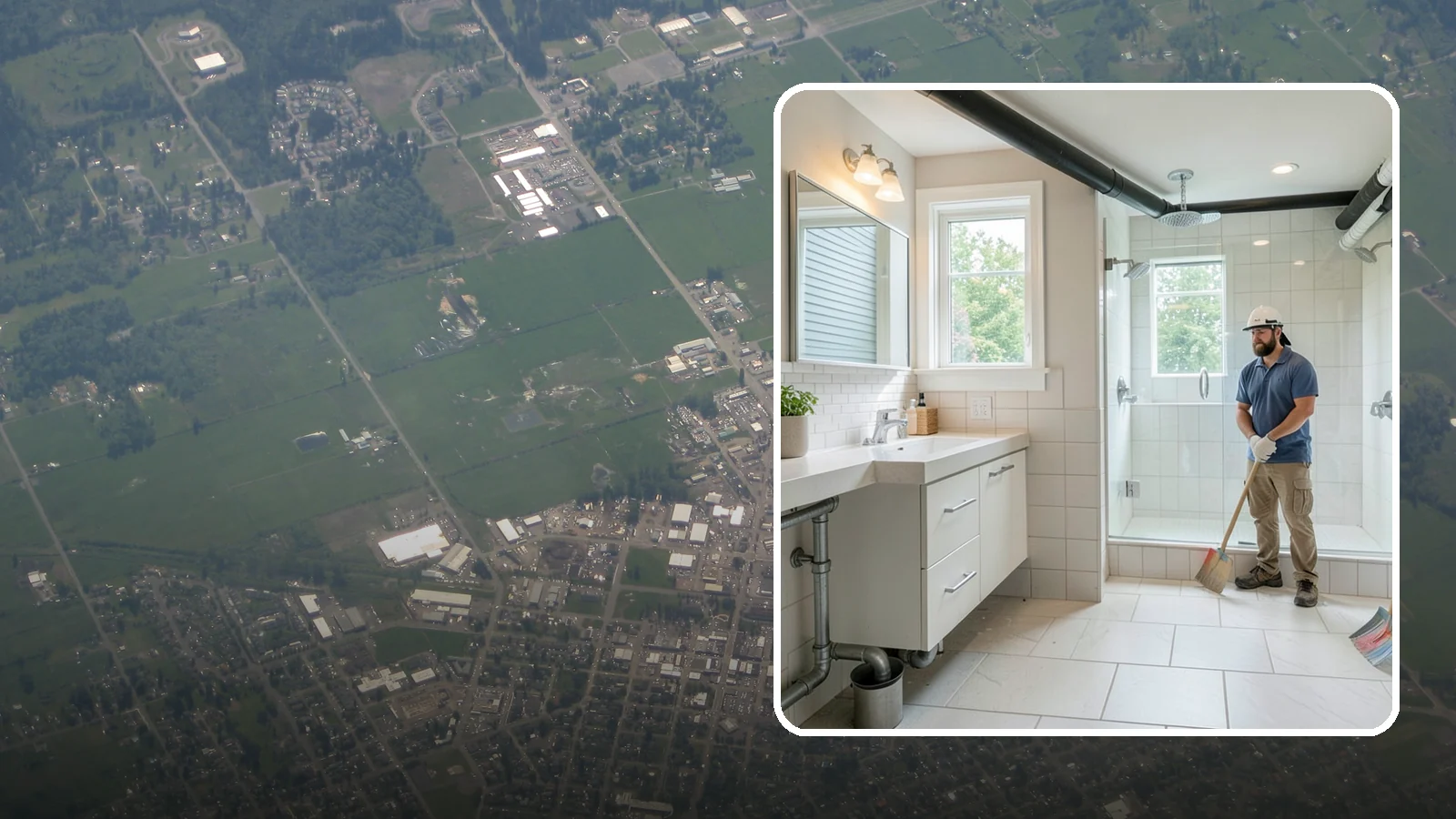 Basement Bathroom in Enumclaw, King County, WA - A basement bathroom adds a full or half bath below grade, including any needed drainage solutions.