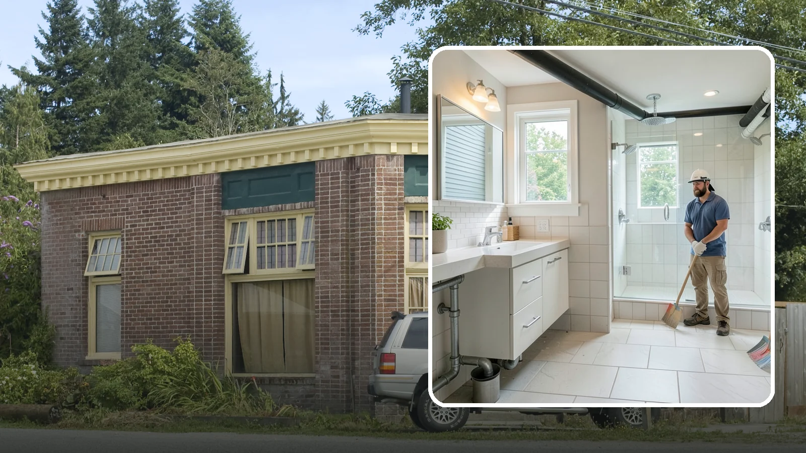 Basement Bathroom in Hamilton, Skagit County, WA - A basement bathroom adds a full or half bath below grade, including any needed drainage solutions.
