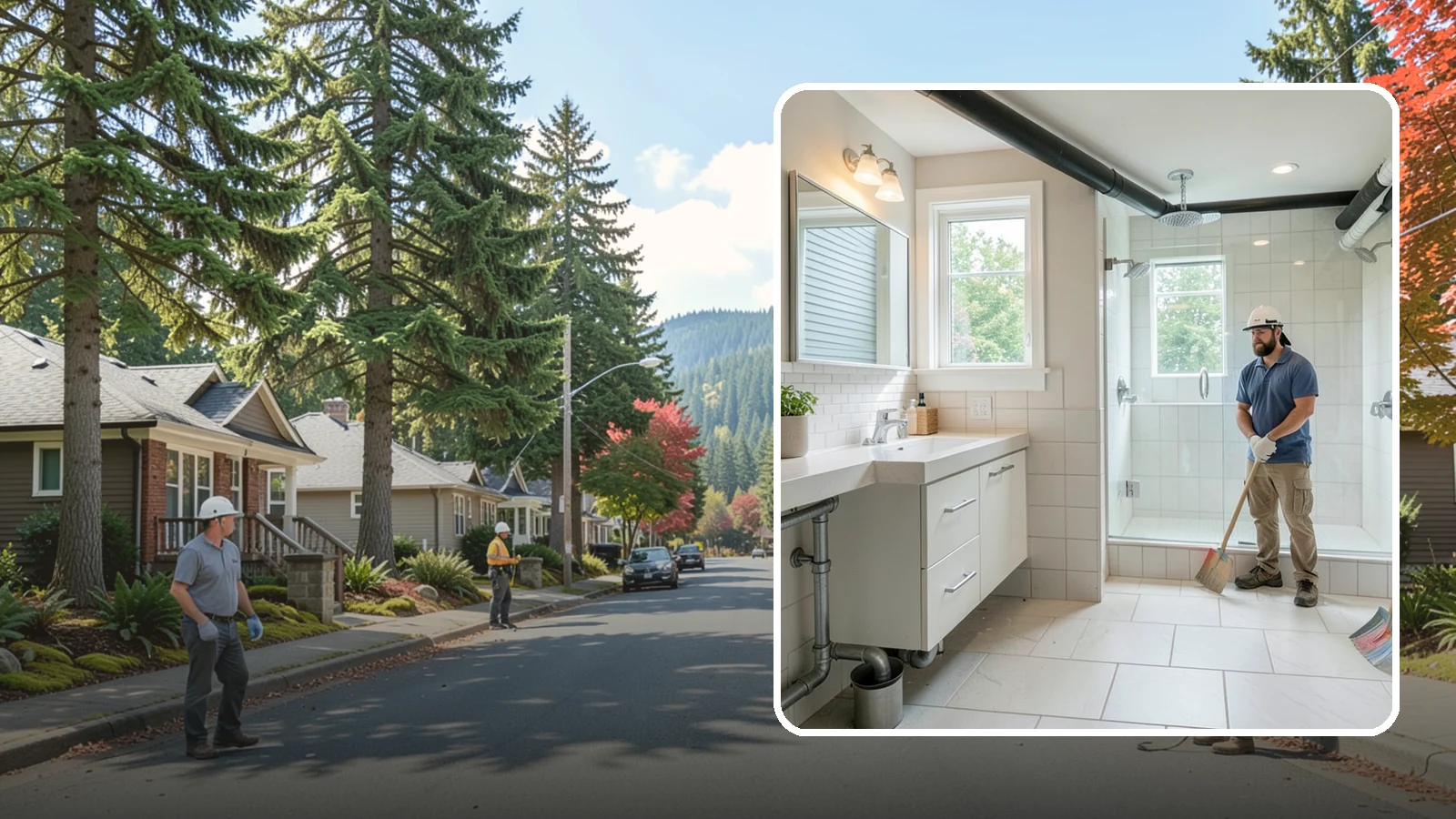 Basement Bathroom in Hunts Point, King County, WA - A basement bathroom adds a full or half bath below grade, including any needed drainage solutions.
