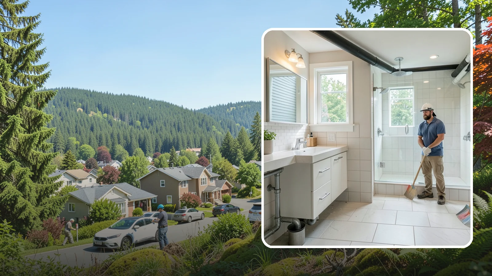 Basement Bathroom in Index, Snohomish County, WA - A basement bathroom adds a full or half bath below grade, including any needed drainage solutions.