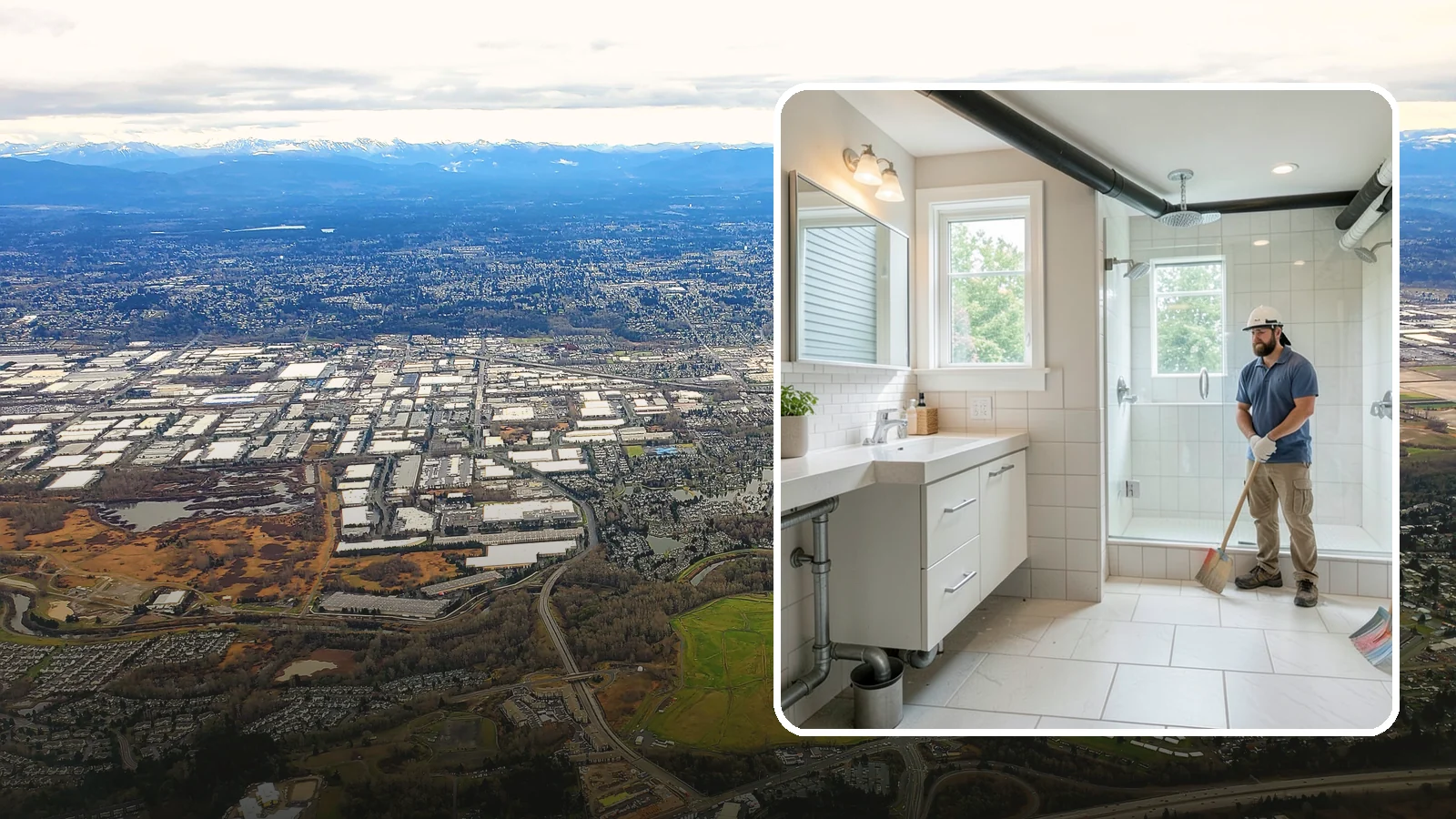 Basement Bathroom in Kent, King County, WA - A basement bathroom adds a full or half bath below grade, including any needed drainage solutions.