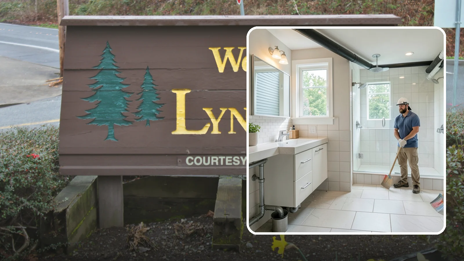 Basement Bathroom in Lynnwood, Snohomish County, WA - A basement bathroom adds a full or half bath below grade, including any needed drainage solutions.