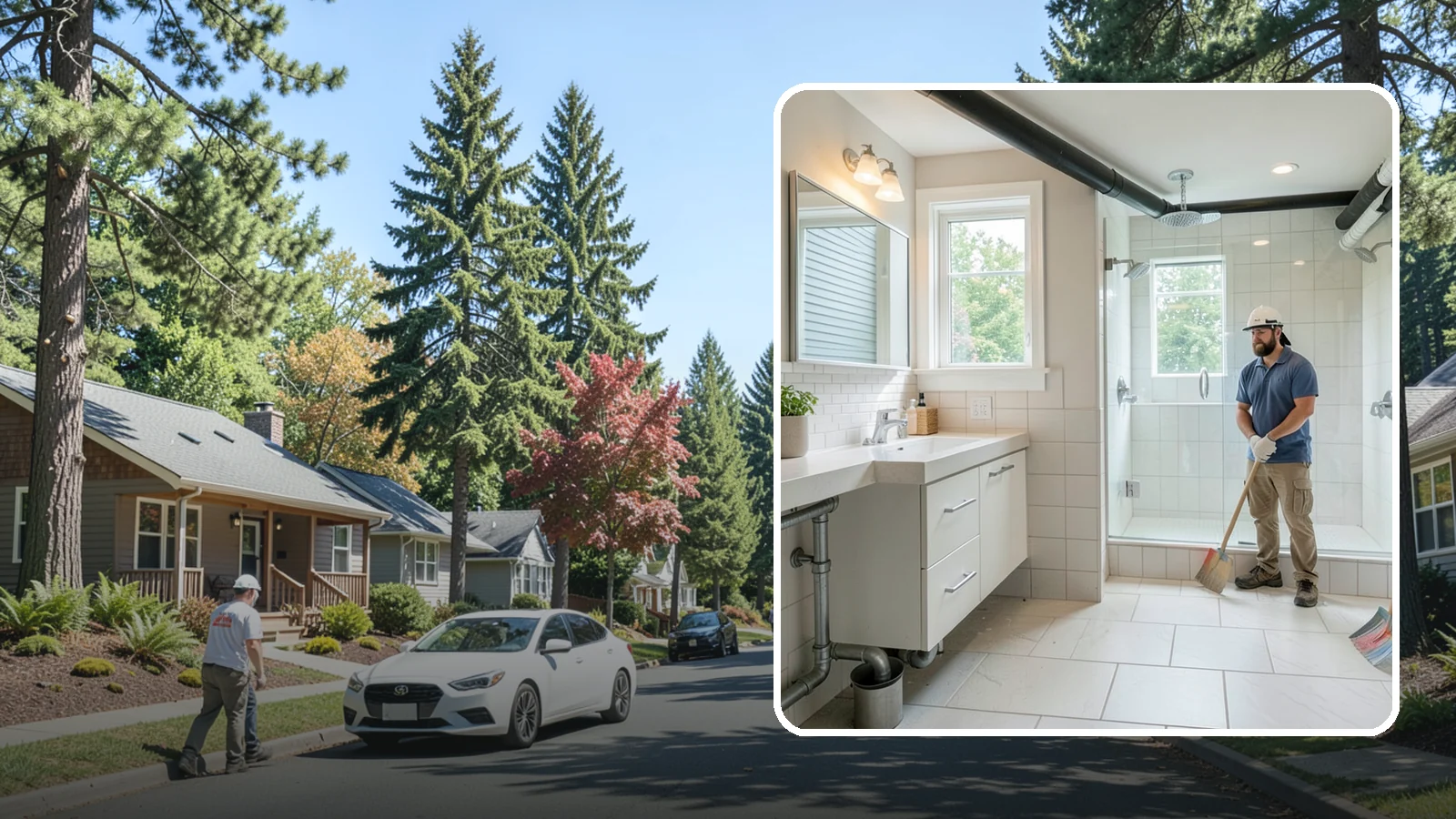 Basement Bathroom in Orting, Pierce County, WA - A basement bathroom adds a full or half bath below grade, including any needed drainage solutions.