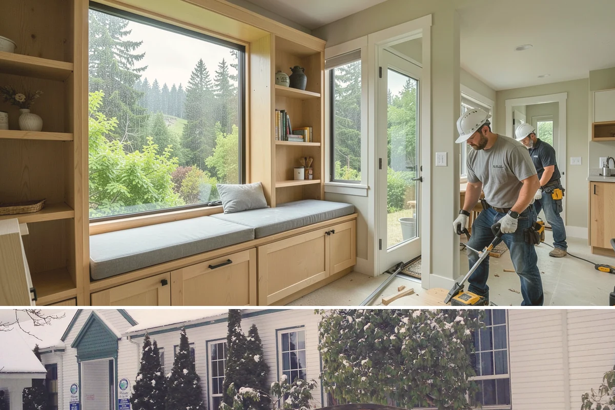 Basement Bathroom in Pacific, King County, WA - This interior plumbing work proceeds comfortably in any season, including the wet winter months.