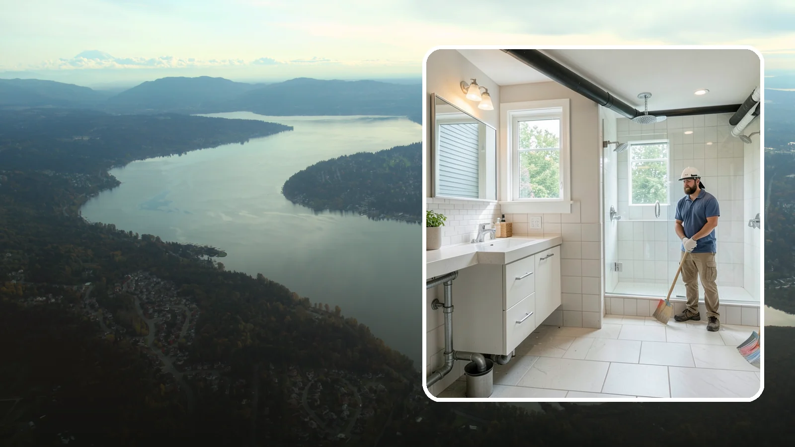 Basement Bathroom in Sammamish, King County, WA - A basement bathroom adds a full or half bath below grade, including any needed drainage solutions.
