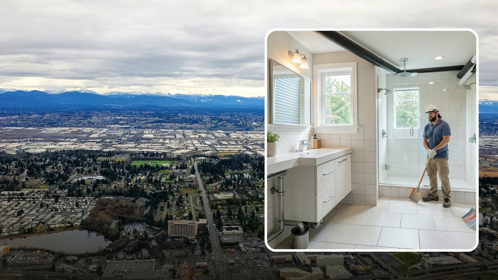 Basement Bathroom in SeaTac, King County, WA - A basement bathroom adds a full or half bath below grade, including any needed drainage solutions.