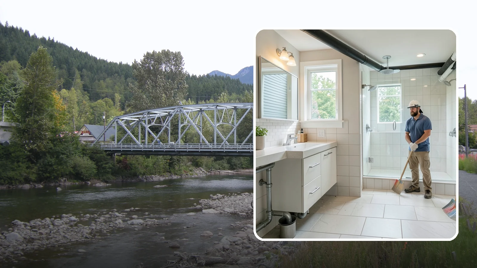 Basement Bathroom in Skykomish, King County, WA - A basement bathroom adds a full or half bath below grade, including any needed drainage solutions.