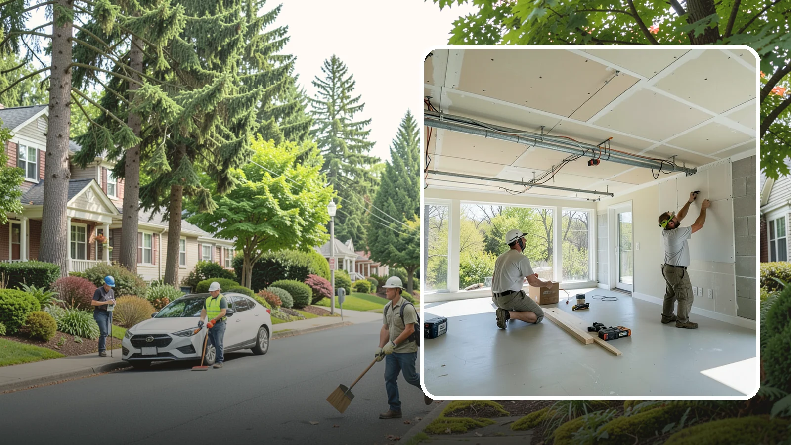 Basement Ceiling in Beaux Arts Village, King County, WA - A basement ceiling installs a finished drywall or drop ceiling that conceals utilities while allowing access.