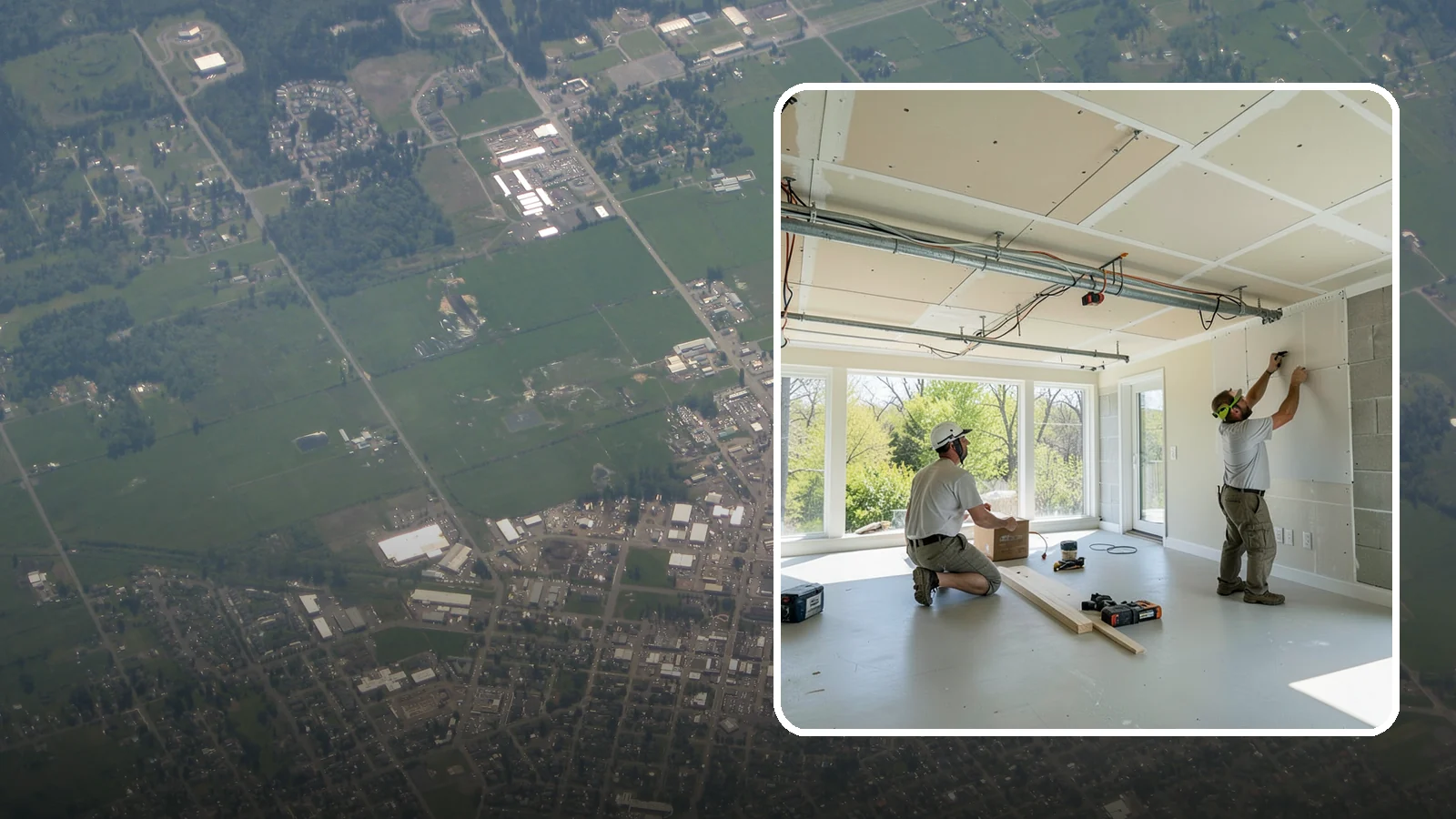 Basement Ceiling in Enumclaw, King County, WA - A basement ceiling installs a finished drywall or drop ceiling that conceals utilities while allowing access.