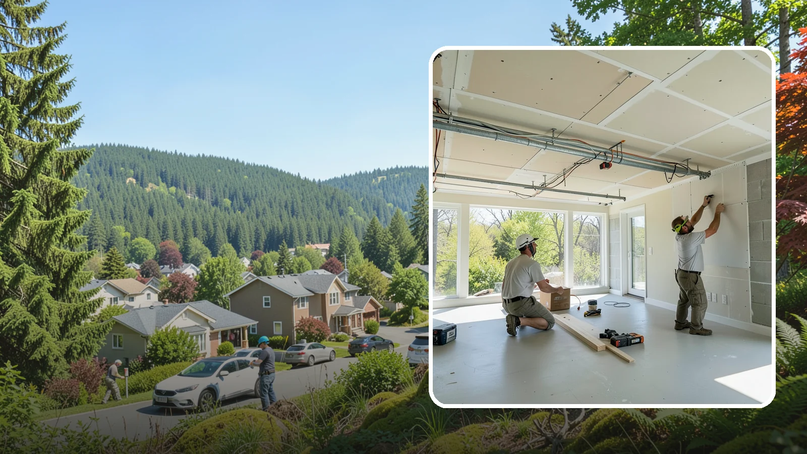 Basement Ceiling in Index, Snohomish County, WA - A basement ceiling installs a finished drywall or drop ceiling that conceals utilities while allowing access.
