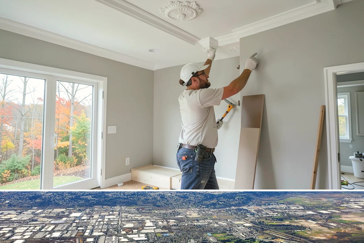Basement Ceiling in Kent, King County, WA - Ceiling installation is indoor work that fits any time of year, including winter.