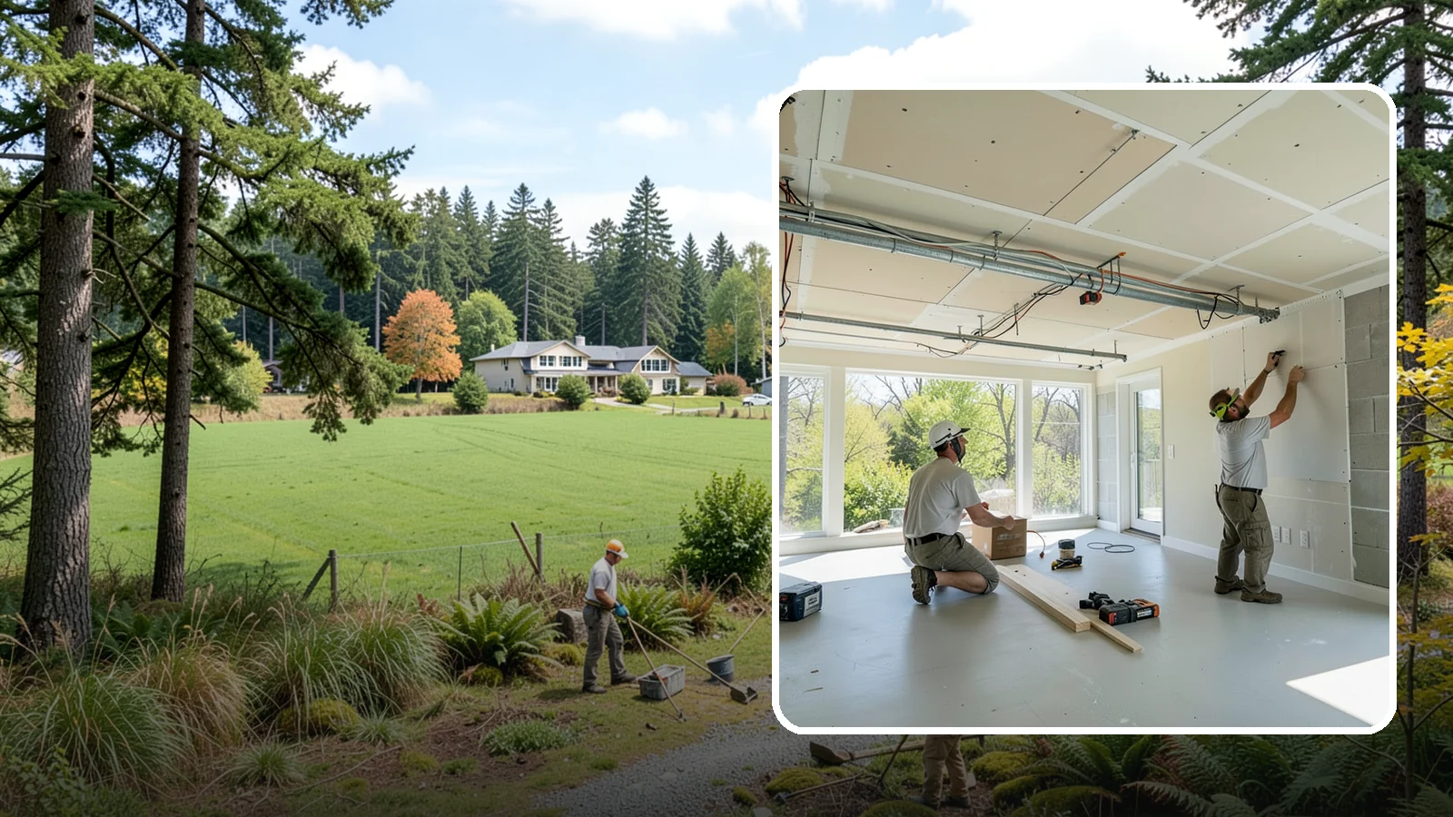 Basement Ceiling in Lyman, Skagit County, WA - A basement ceiling installs a finished drywall or drop ceiling that conceals utilities while allowing access.