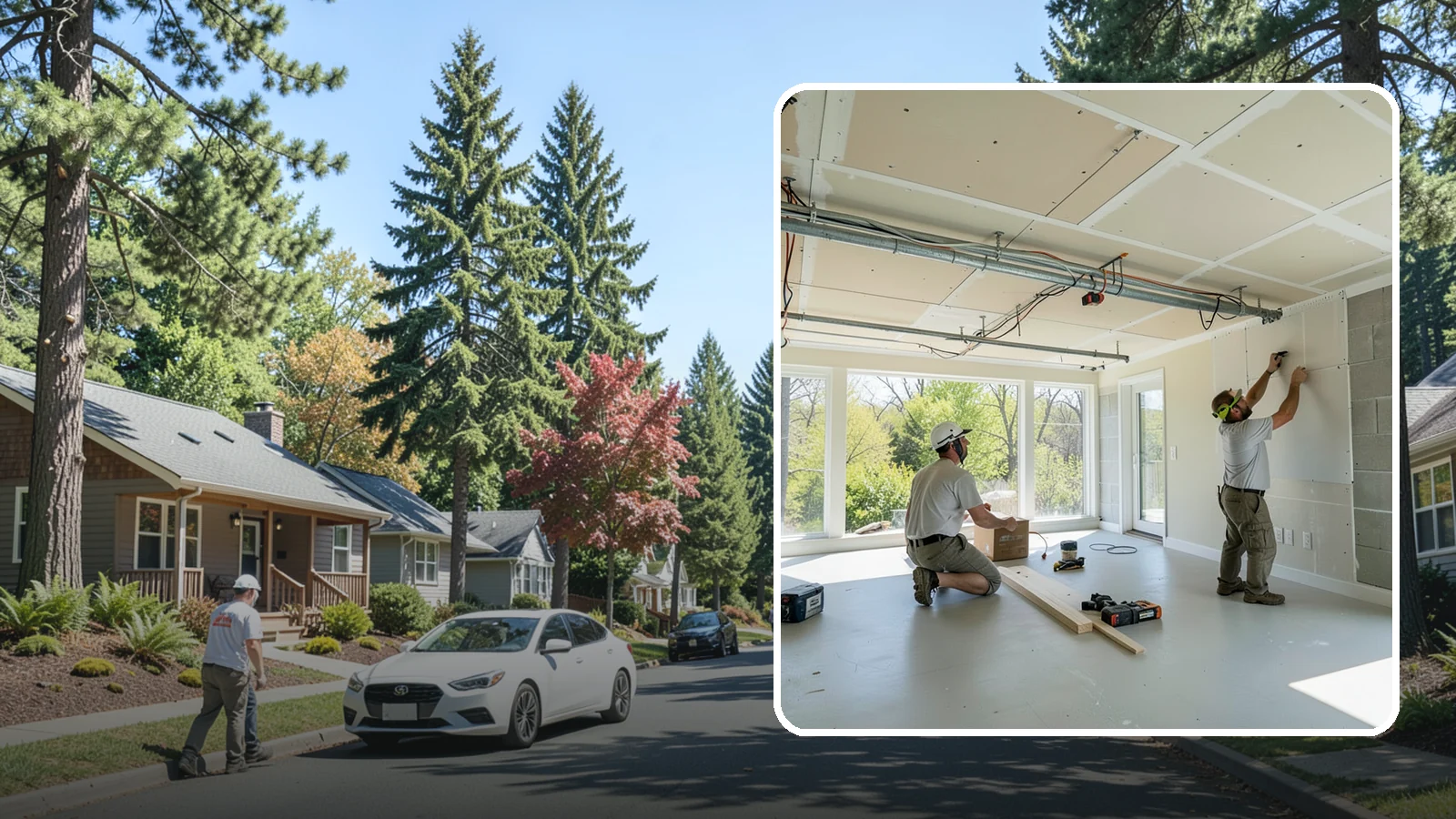 Basement Ceiling in Orting, Pierce County, WA - A basement ceiling installs a finished drywall or drop ceiling that conceals utilities while allowing access.