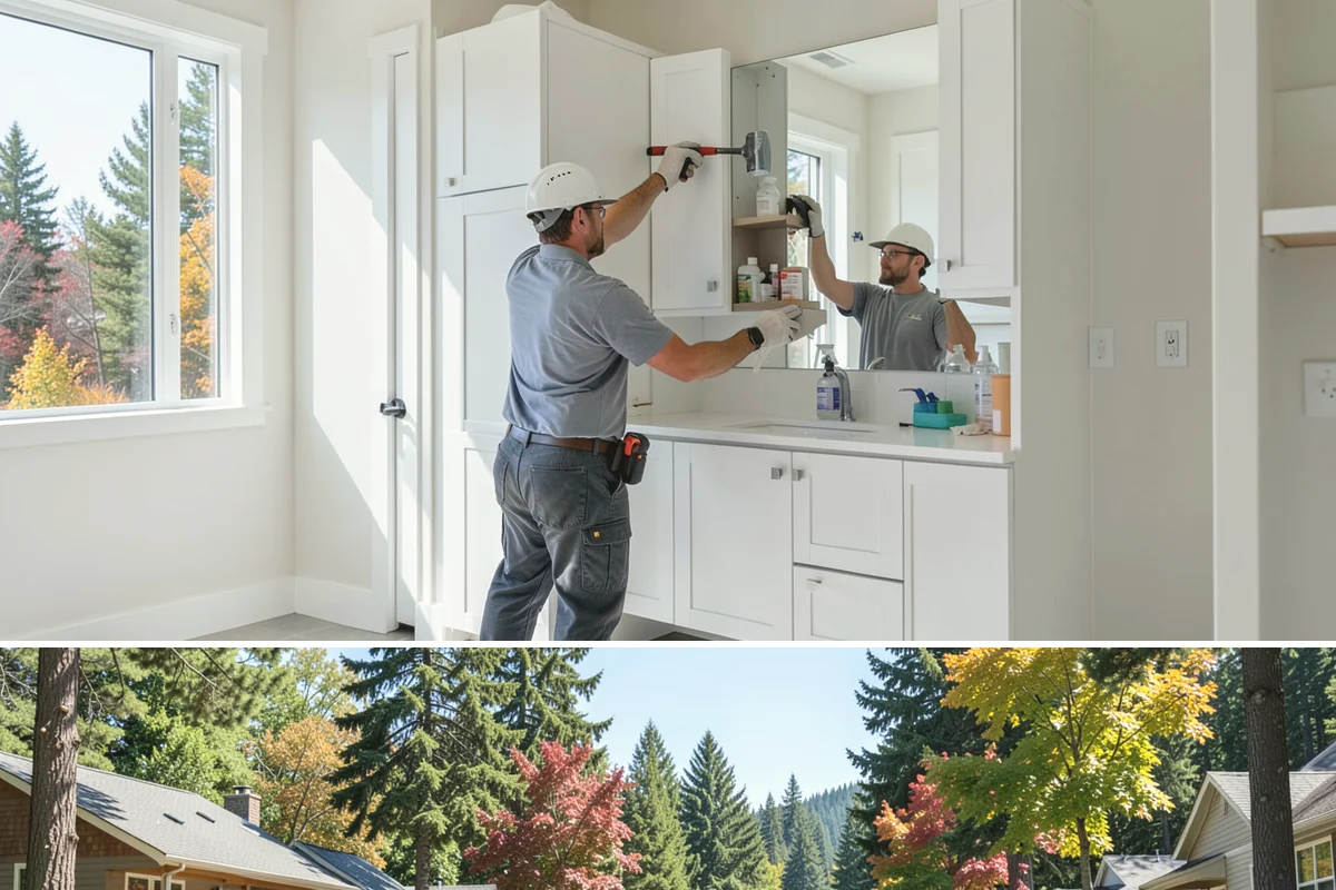 Basement Ceiling in Orting, Pierce County, WA - Ceiling installation is indoor work that fits any time of year, including winter.
