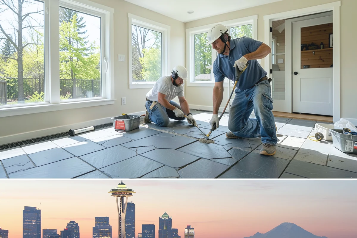 Basement Ceiling in Seattle, King County, WA - Ceiling installation is indoor work that fits any time of year, including winter.