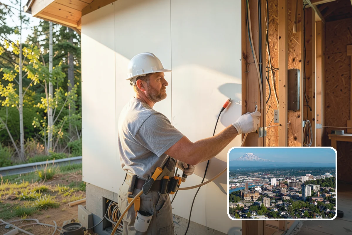 Basement Ceiling in Tacoma, Pierce County, WA - Conceals ducts, pipes, and wiring