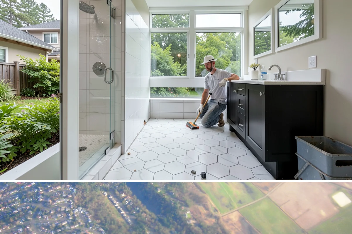 Basement Conversion in Algona, King County, WA - Conversion work happens indoors and is a great use of the damp off-season.