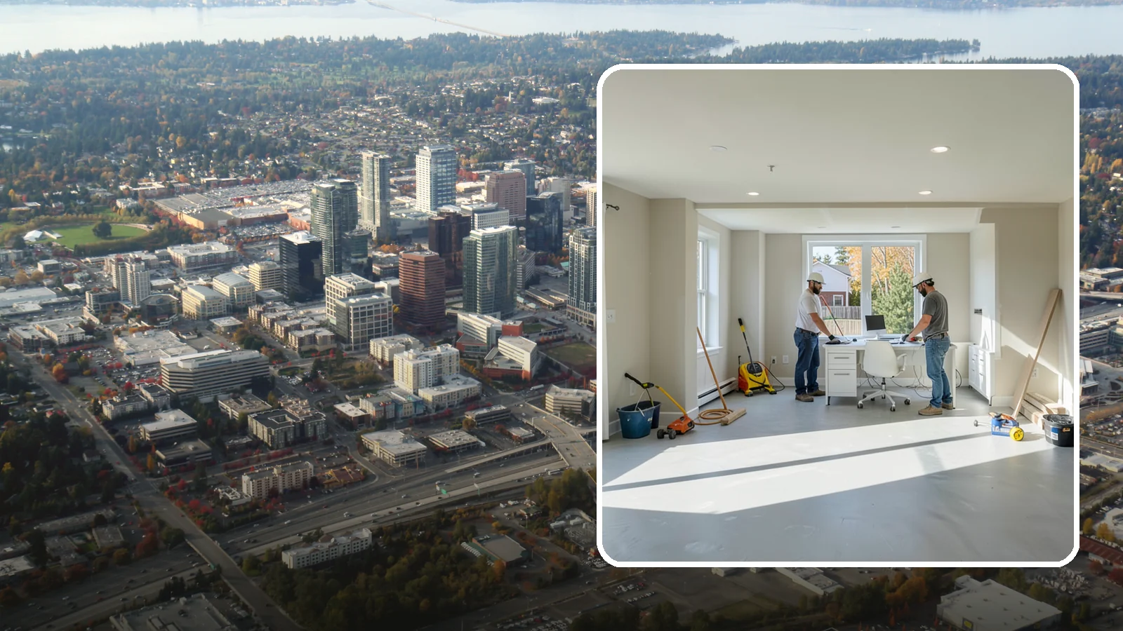 Basement Conversion in Bellevue, King County, WA - A basement conversion turns raw or storage space into a purposeful room such as a suite, gym, or office.