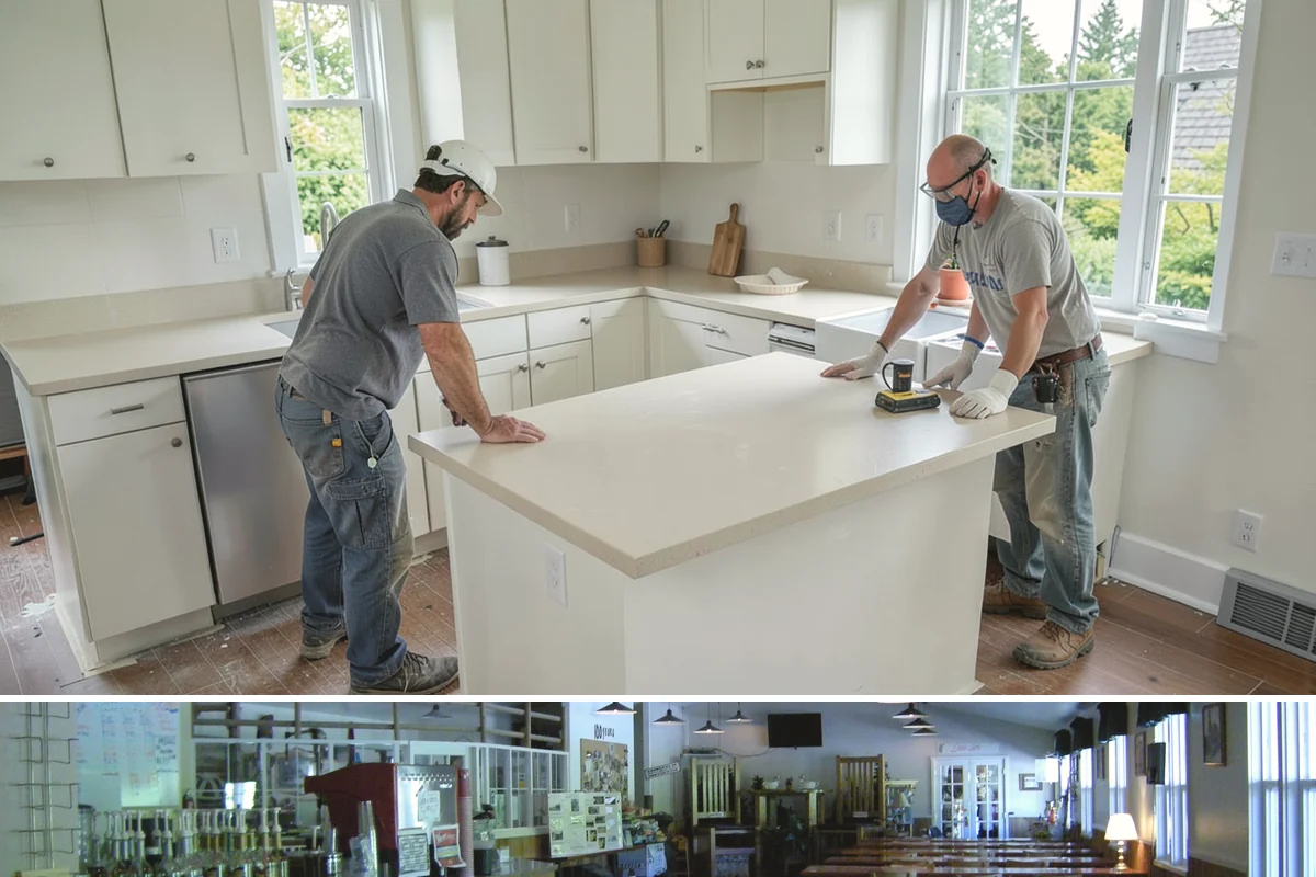 Basement Conversion in Black Diamond, King County, WA - Conversion work happens indoors and is a great use of the damp off-season.