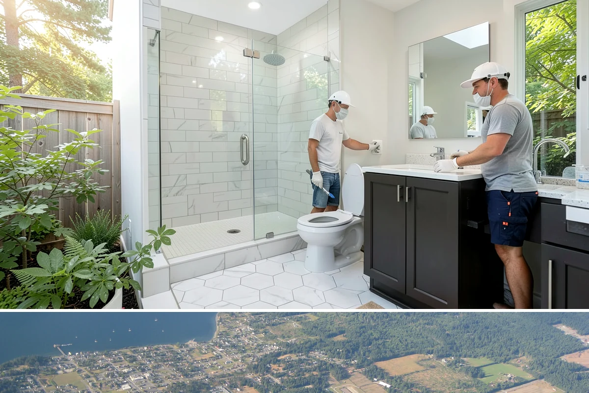 Basement Conversion in Coupeville, Island County, WA - Conversion work happens indoors and is a great use of the damp off-season.
