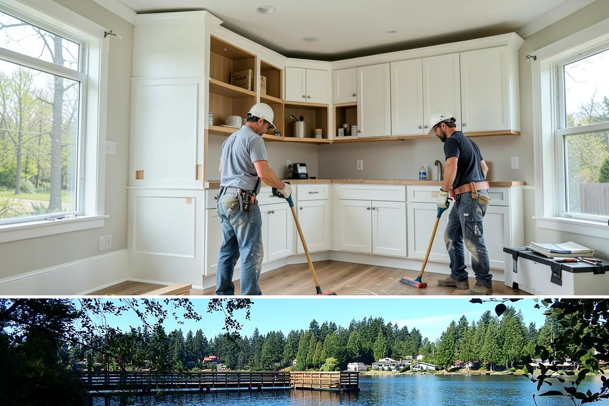 Basement Conversion in Federal Way, King County, WA - Conversion work happens indoors and is a great use of the damp off-season.