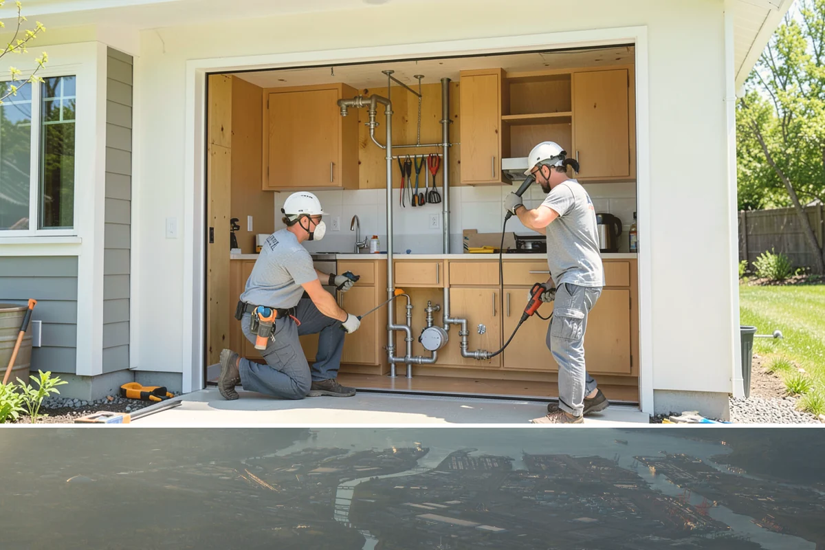 Basement Conversion in Fife, Pierce County, WA - Conversion work happens indoors and is a great use of the damp off-season.