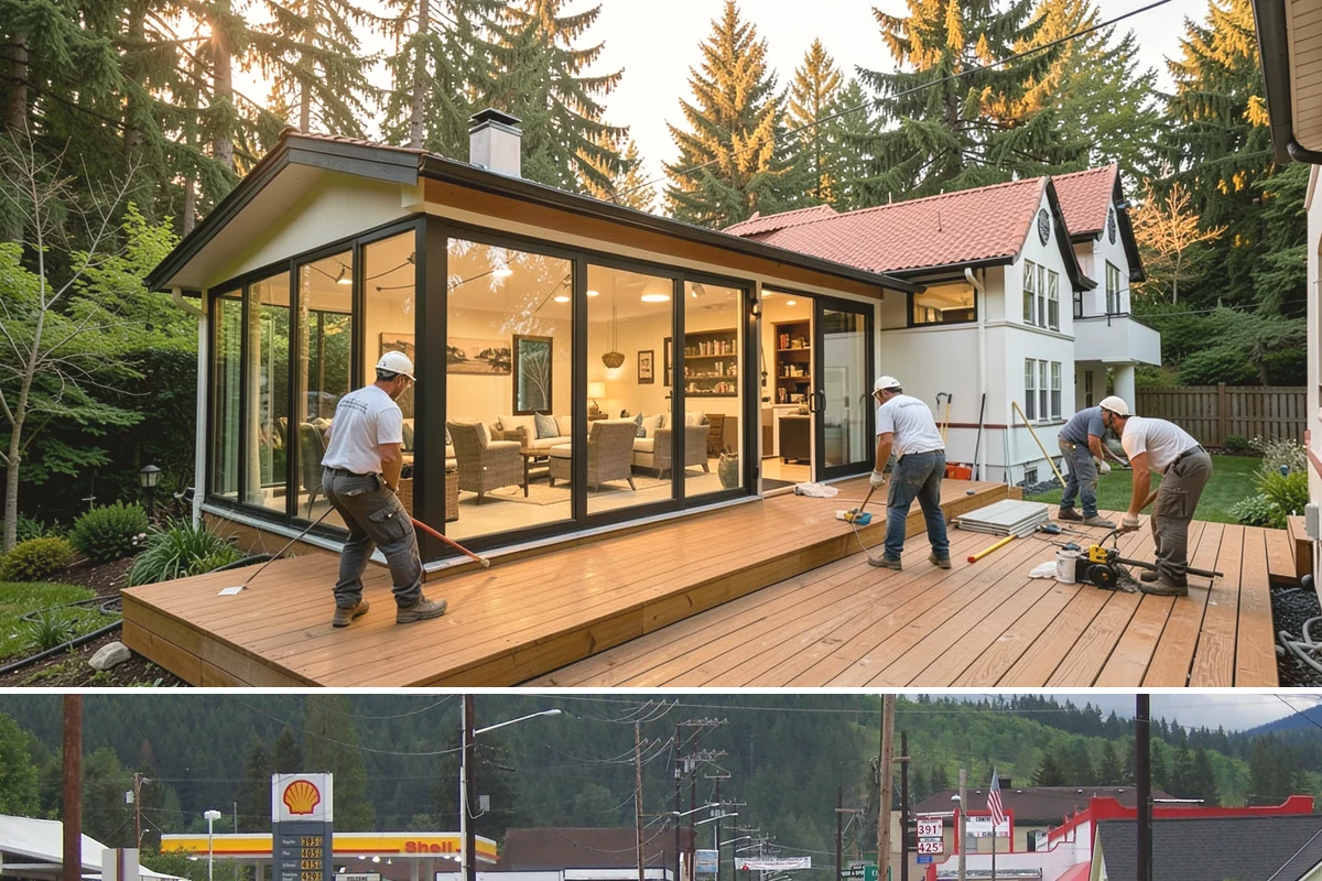 Basement Conversion in Granite Falls, Snohomish County, WA - Conversion work happens indoors and is a great use of the damp off-season.