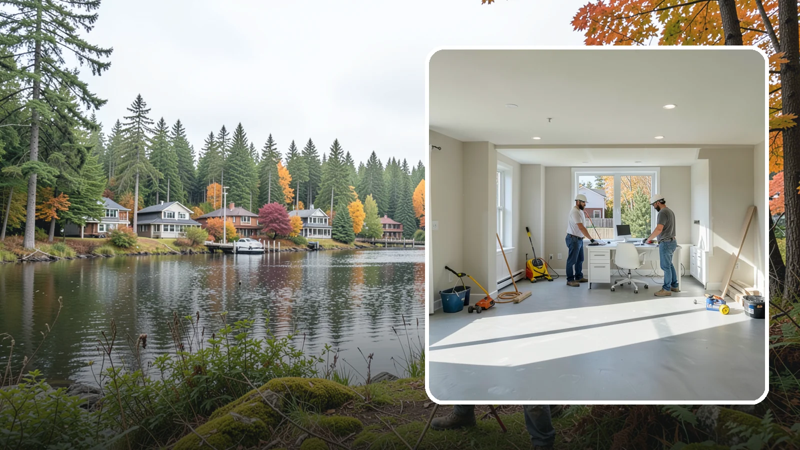 Basement Conversion in La Conner, Skagit County, WA - A basement conversion turns raw or storage space into a purposeful room such as a suite, gym, or office.