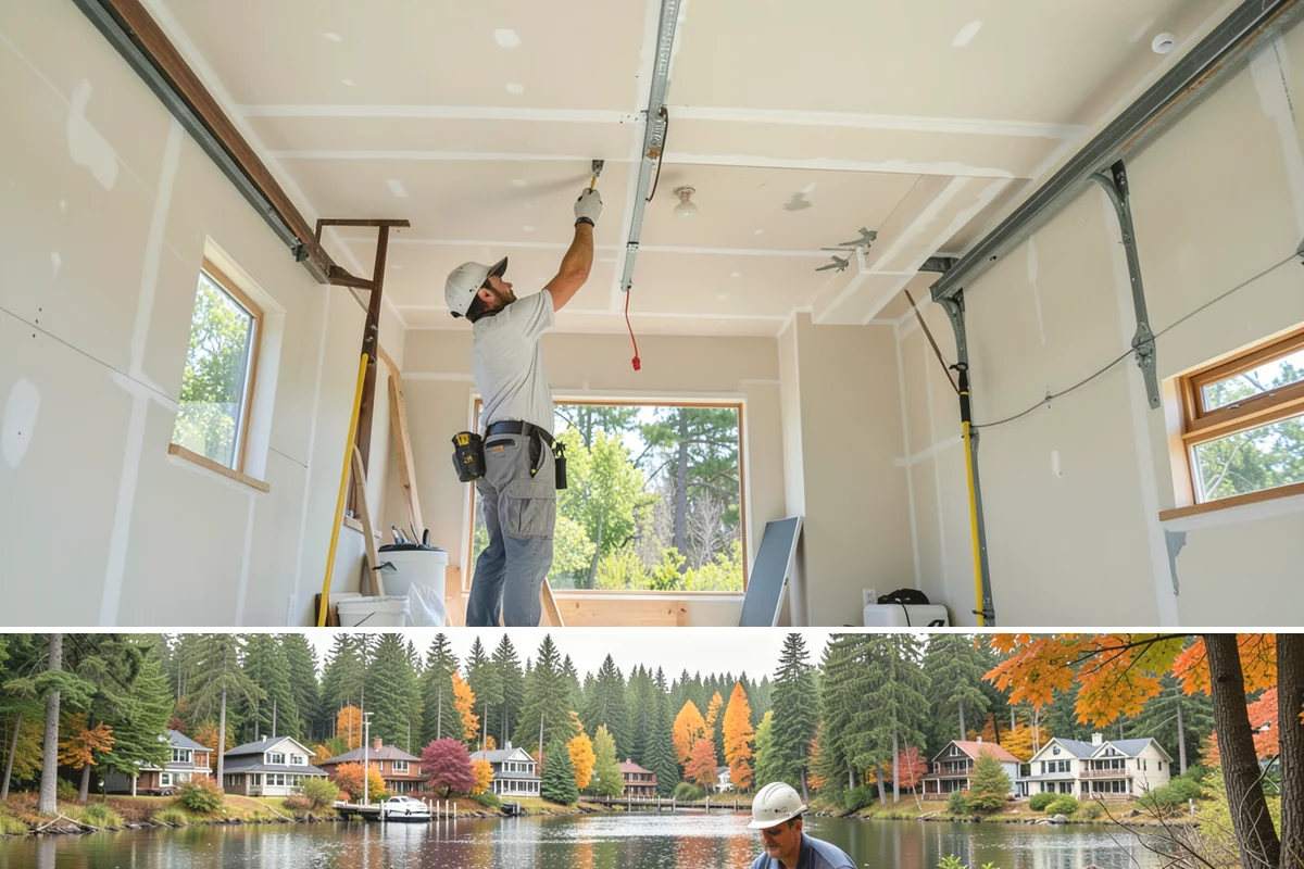 Basement Conversion in La Conner, Skagit County, WA - Conversion work happens indoors and is a great use of the damp off-season.