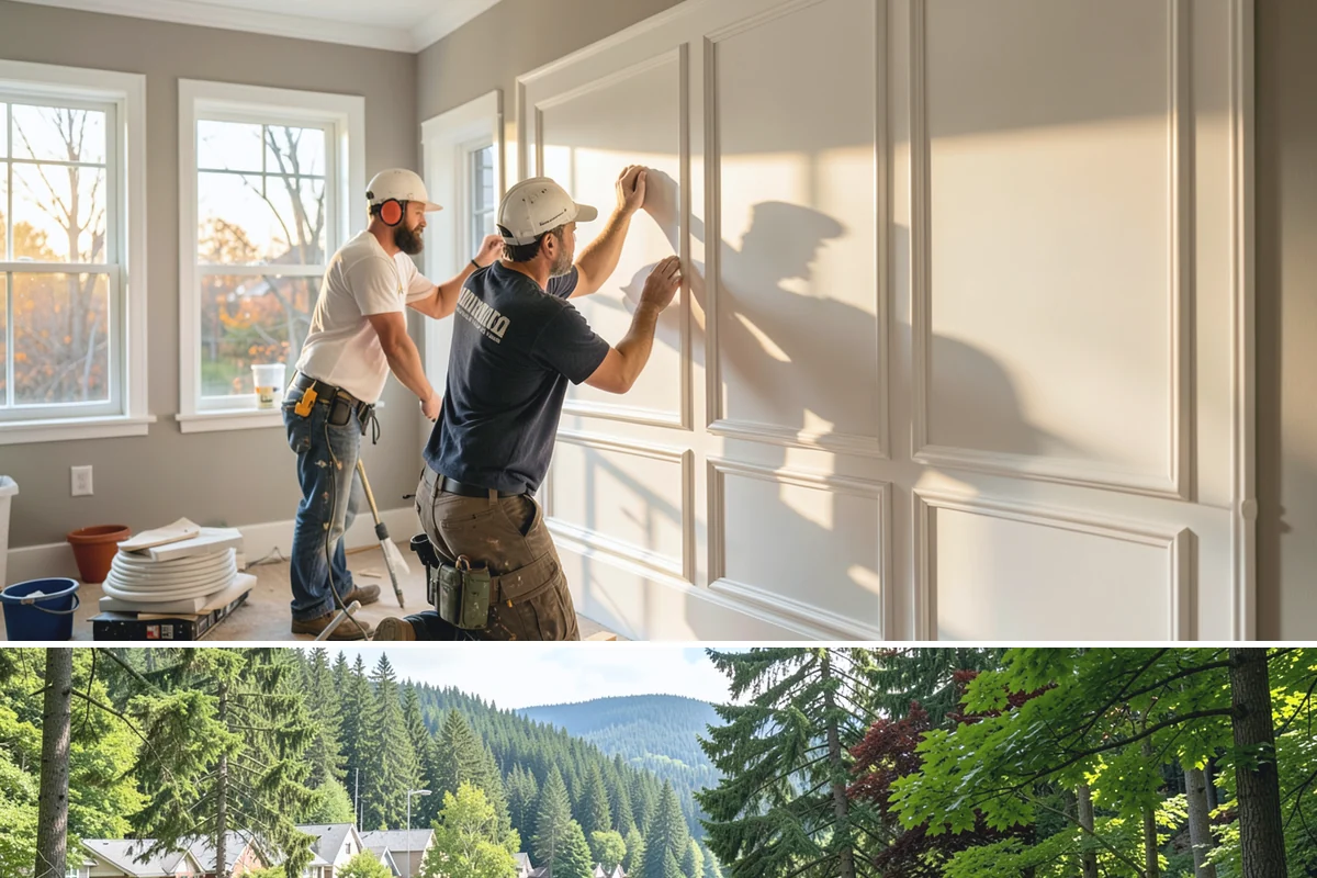 Basement Conversion in Lake Forest Park, King County, WA - Conversion work happens indoors and is a great use of the damp off-season.