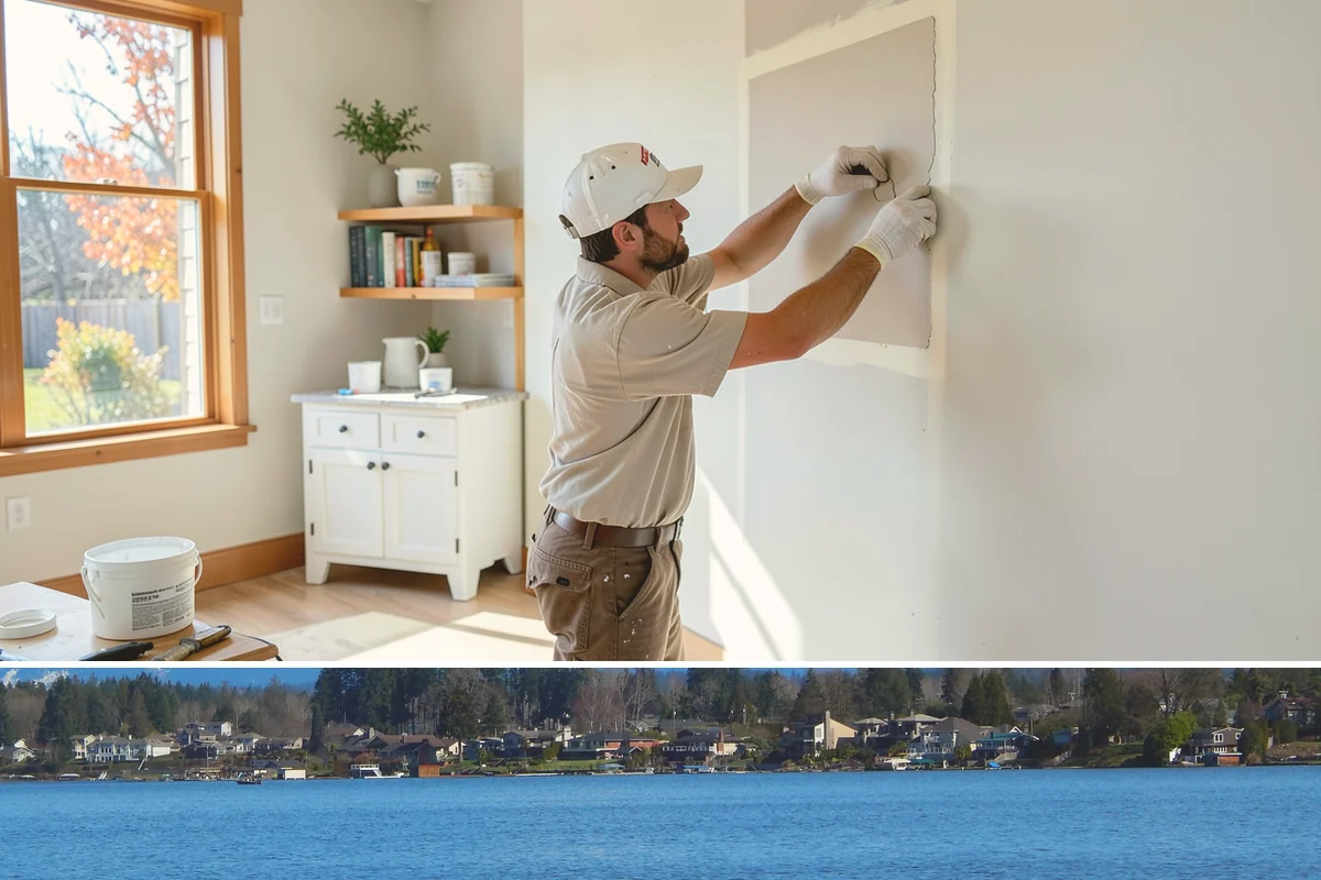 Basement Conversion in Lake Stevens, Snohomish County, WA - Conversion work happens indoors and is a great use of the damp off-season.