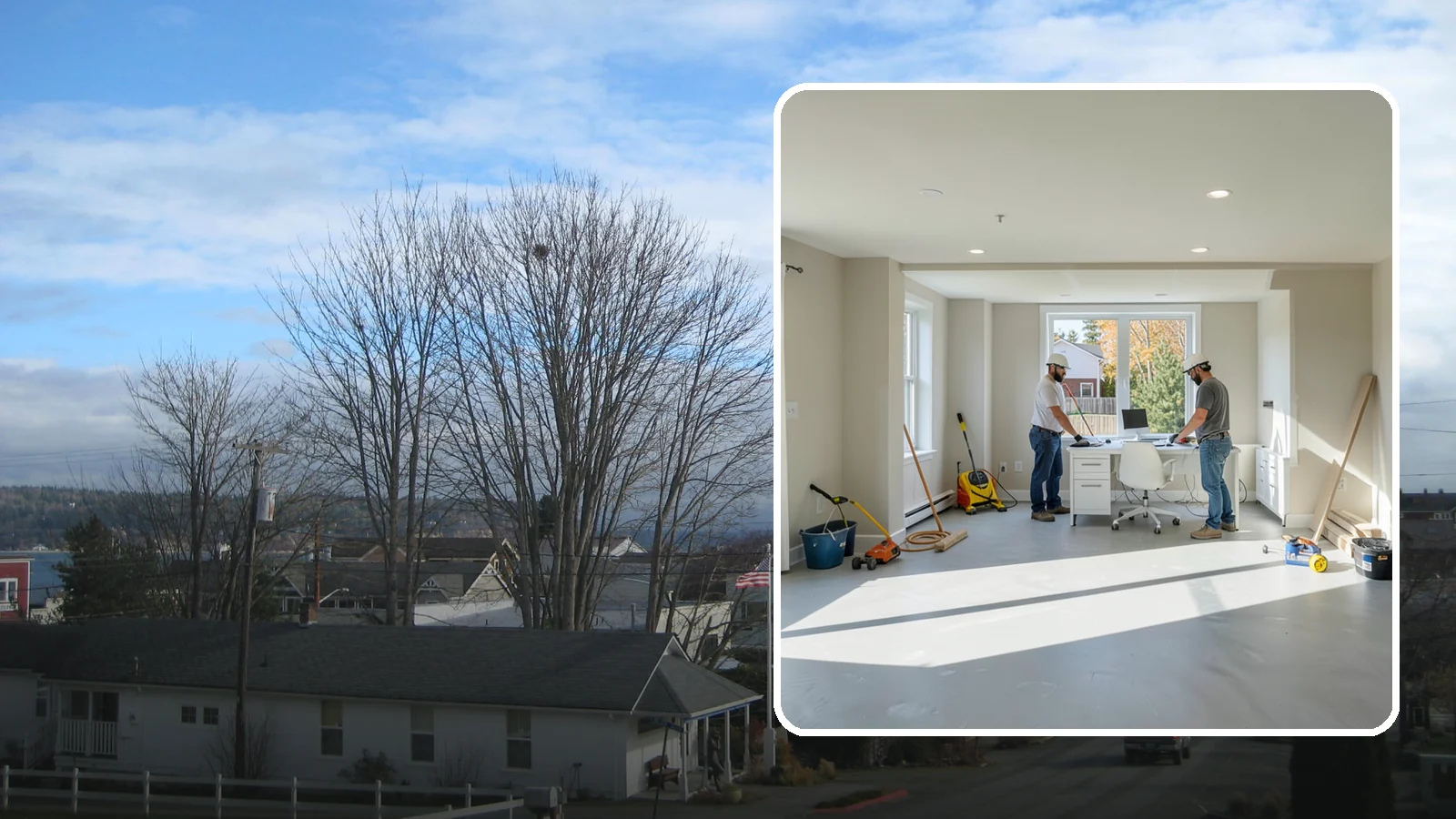 Basement Conversion in Langley, Island County, WA - A basement conversion turns raw or storage space into a purposeful room such as a suite, gym, or office.