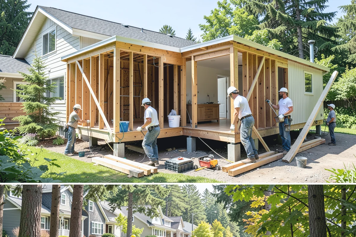 Basement Conversion in Normandy Park, King County, WA - Conversion work happens indoors and is a great use of the damp off-season.