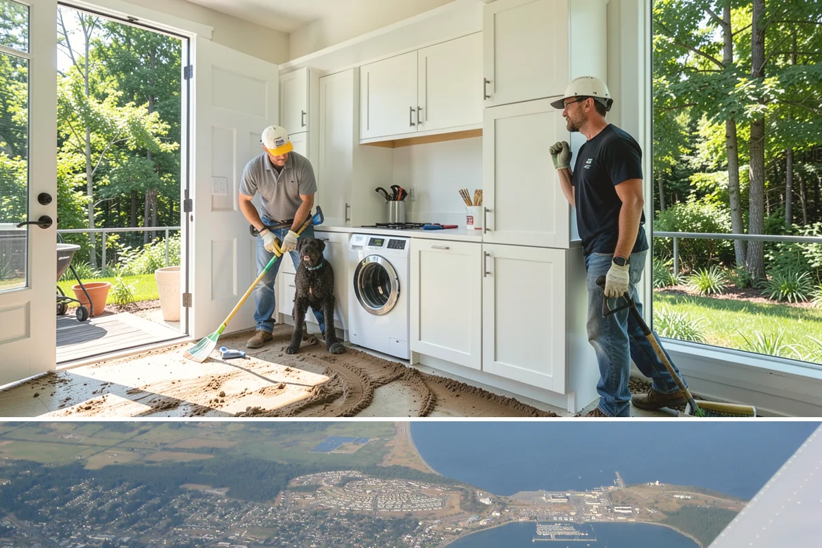 Basement Conversion in Oak Harbor, Island County, WA - Conversion work happens indoors and is a great use of the damp off-season.
