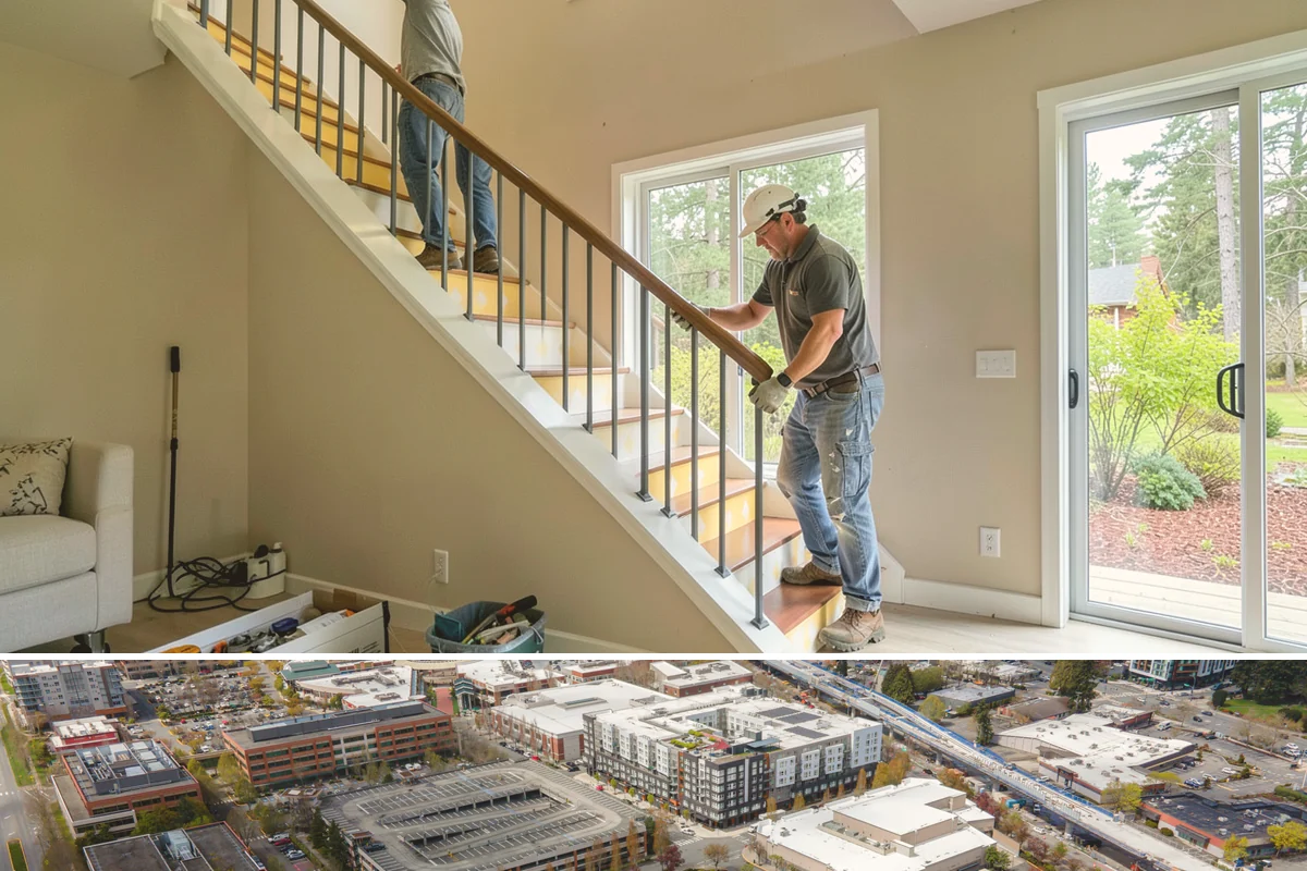 Basement Conversion in Redmond, King County, WA - Conversion work happens indoors and is a great use of the damp off-season.