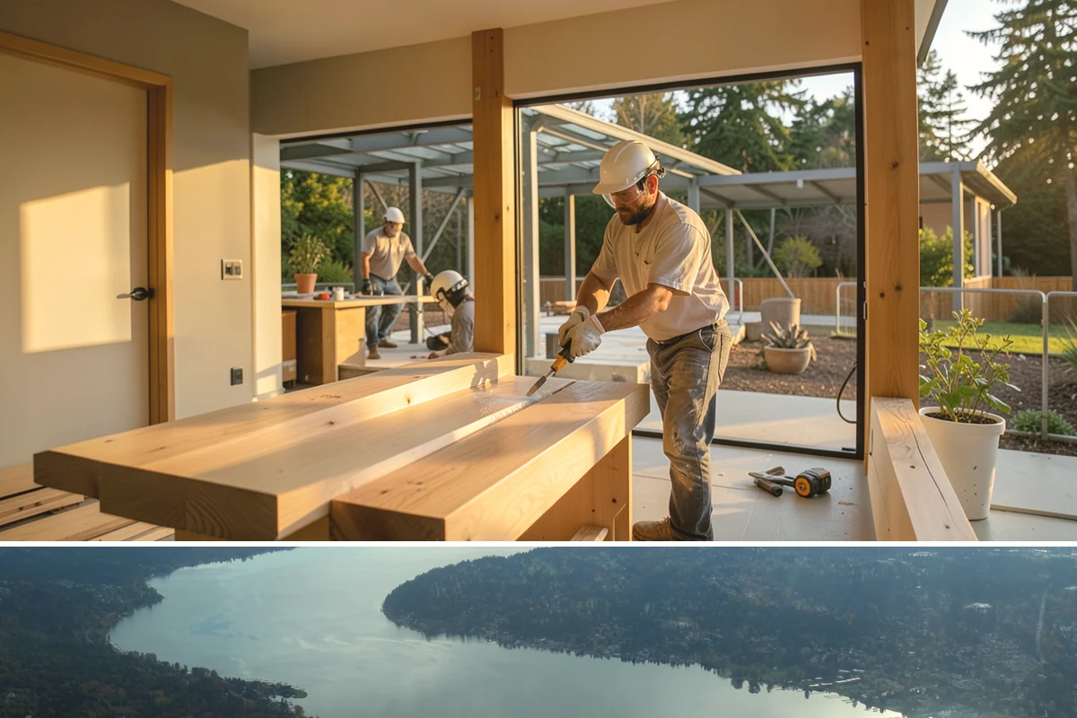 Basement Conversion in Sammamish, King County, WA - Conversion work happens indoors and is a great use of the damp off-season.