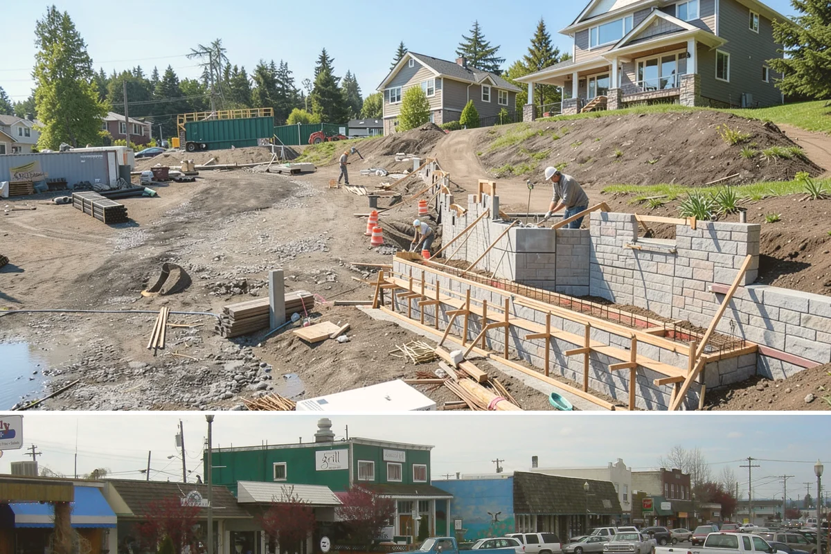 Basement Conversion in Stanwood, Snohomish County, WA - Conversion work happens indoors and is a great use of the damp off-season.