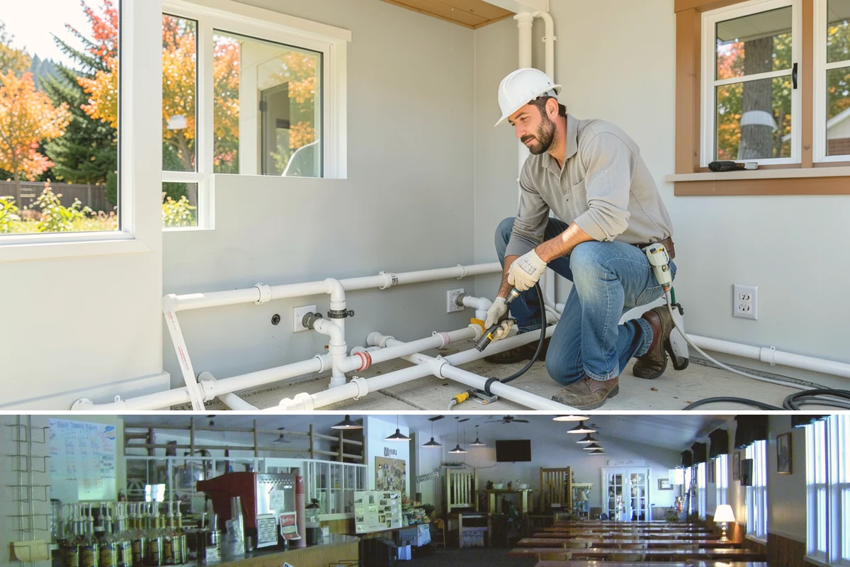 Basement Dehumidifier Installation in Black Diamond, King County, WA - Installing in late spring or summer sets humidity control in place before the damp winter season pushes moisture levels up.