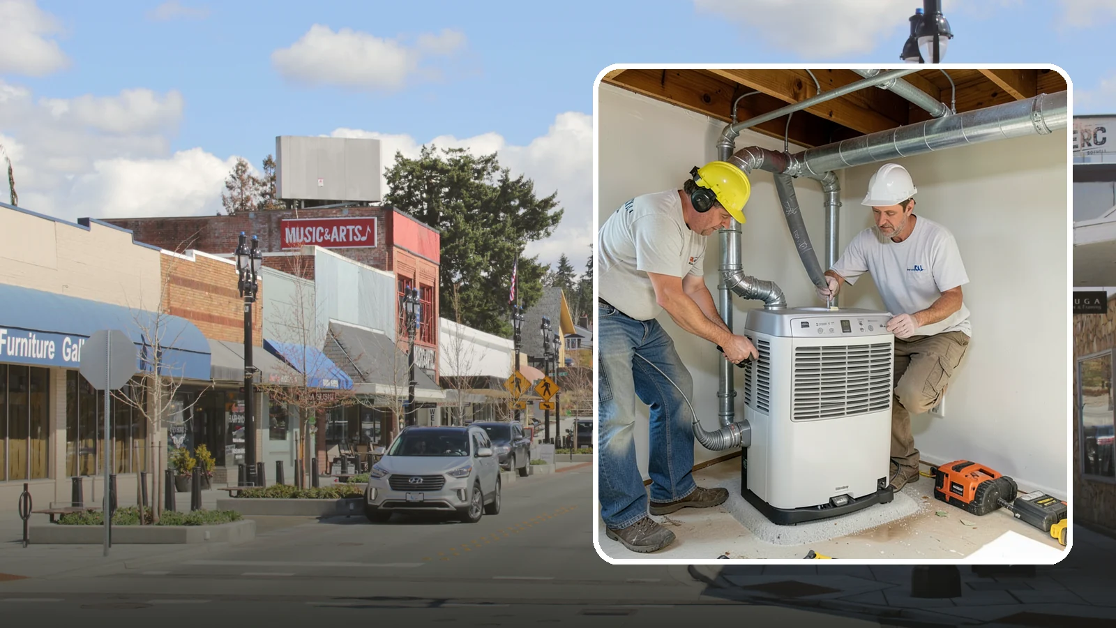 Basement Dehumidifier Installation in Bothell, King County, WA - Adding a dedicated, drainable dehumidifier that holds basement or crawlspace humidity at a safe, consistent level.