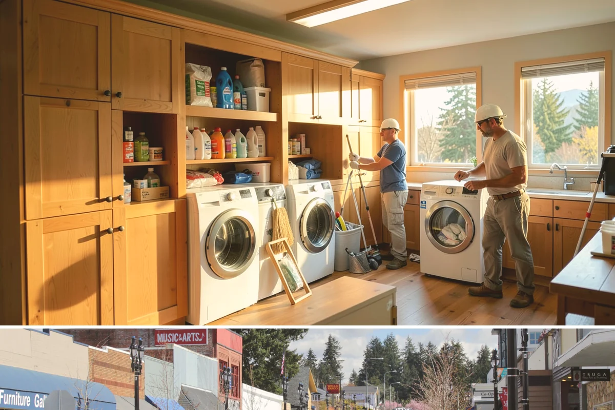 Basement Dehumidifier Installation in Bothell, King County, WA - Installing in late spring or summer sets humidity control in place before the damp winter season pushes moisture levels up.