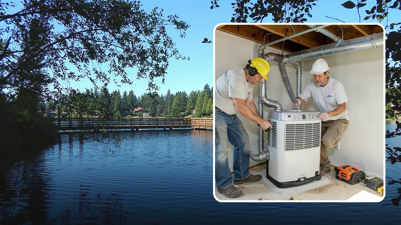 Basement Dehumidifier Installation in Federal Way, King County, WA - Adding a dedicated, drainable dehumidifier that holds basement or crawlspace humidity at a safe, consistent level.