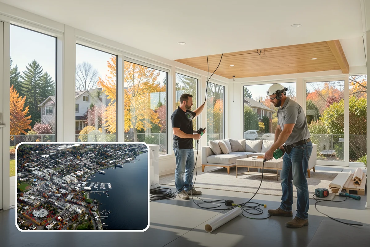 Basement Dehumidifier Installation in Kirkland, King County, WA - Maintains healthy humidity that discourages mold growth