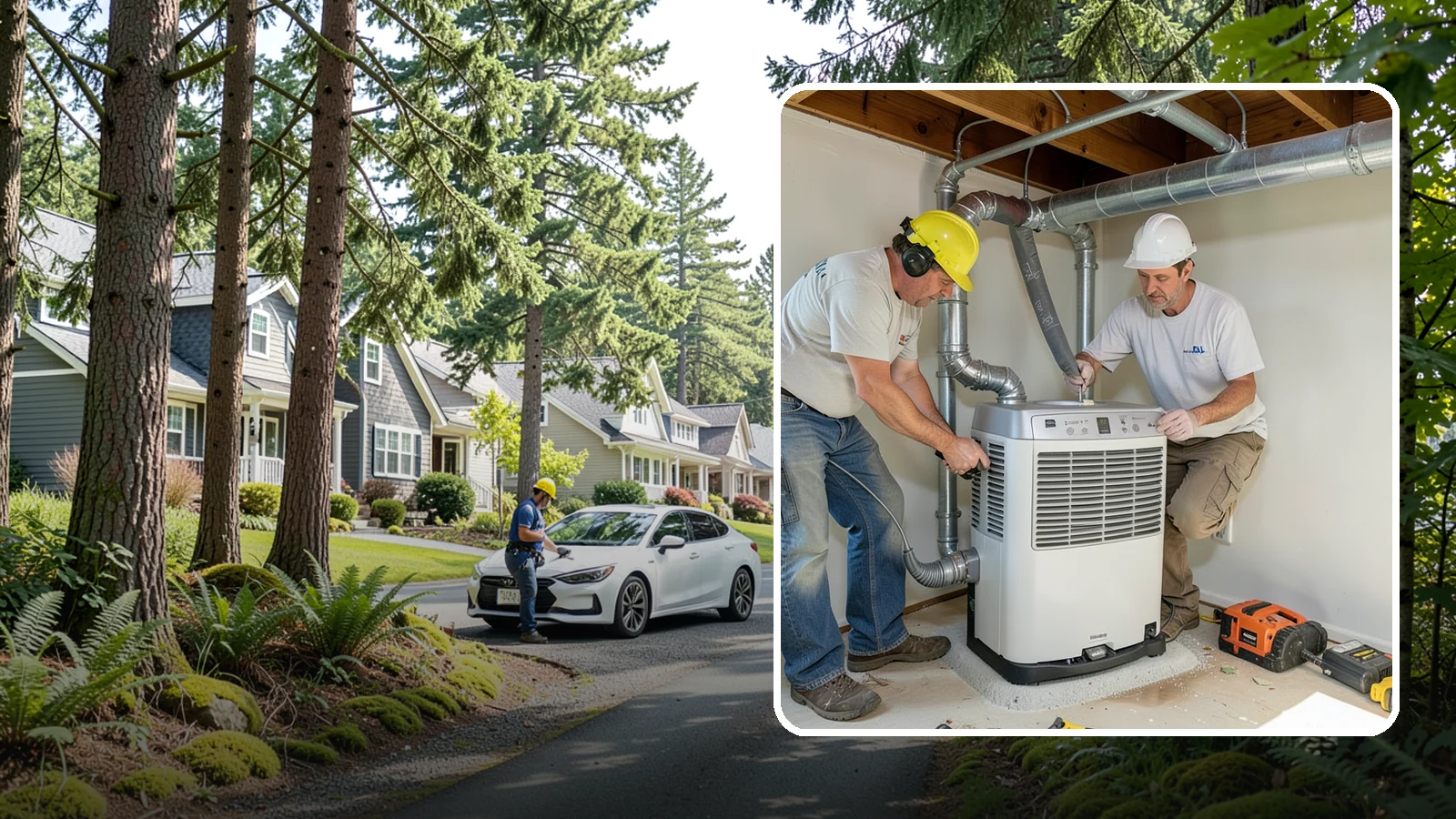Basement Dehumidifier Installation in Normandy Park, King County, WA - Adding a dedicated, drainable dehumidifier that holds basement or crawlspace humidity at a safe, consistent level.