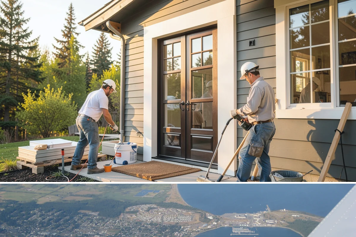 Basement Dehumidifier Installation in Oak Harbor, Island County, WA - Installing in late spring or summer sets humidity control in place before the damp winter season pushes moisture levels up.