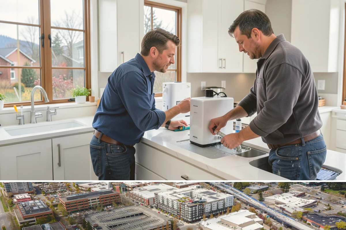 Basement Dehumidifier Installation in Redmond, King County, WA - Installing in late spring or summer sets humidity control in place before the damp winter season pushes moisture levels up.