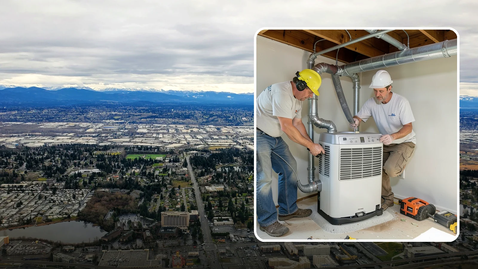 Basement Dehumidifier Installation in SeaTac, King County, WA - Adding a dedicated, drainable dehumidifier that holds basement or crawlspace humidity at a safe, consistent level.
