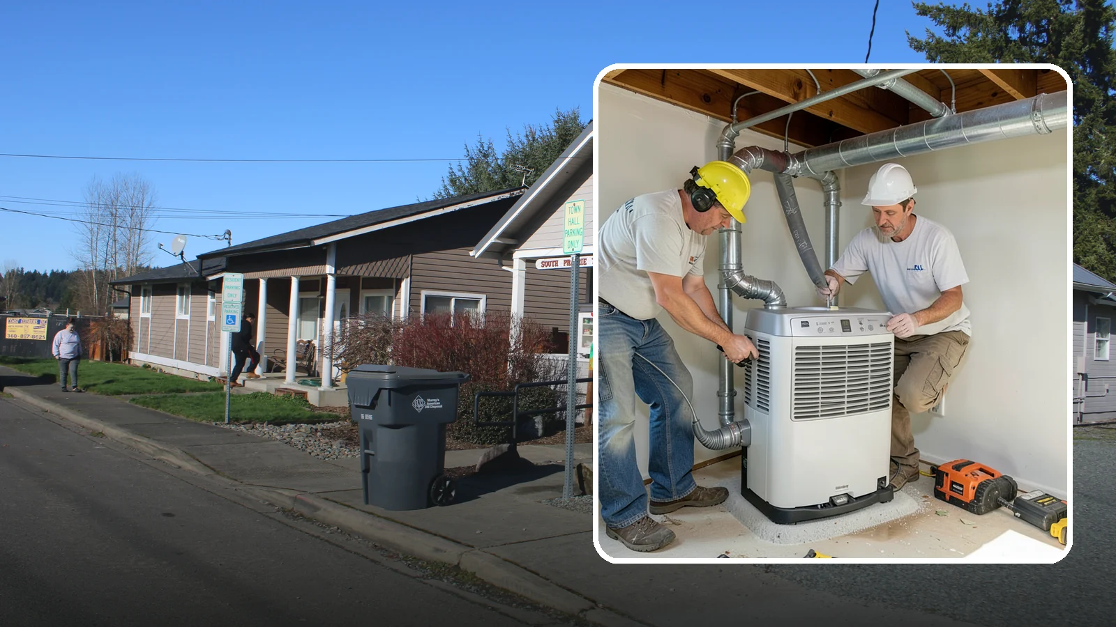 Basement Dehumidifier Installation in South Prairie, Pierce County, WA - Adding a dedicated, drainable dehumidifier that holds basement or crawlspace humidity at a safe, consistent level.